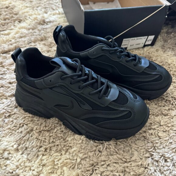Fashion Nova Black Chunky Sneakers - New with Tags - Picture 1 of 5